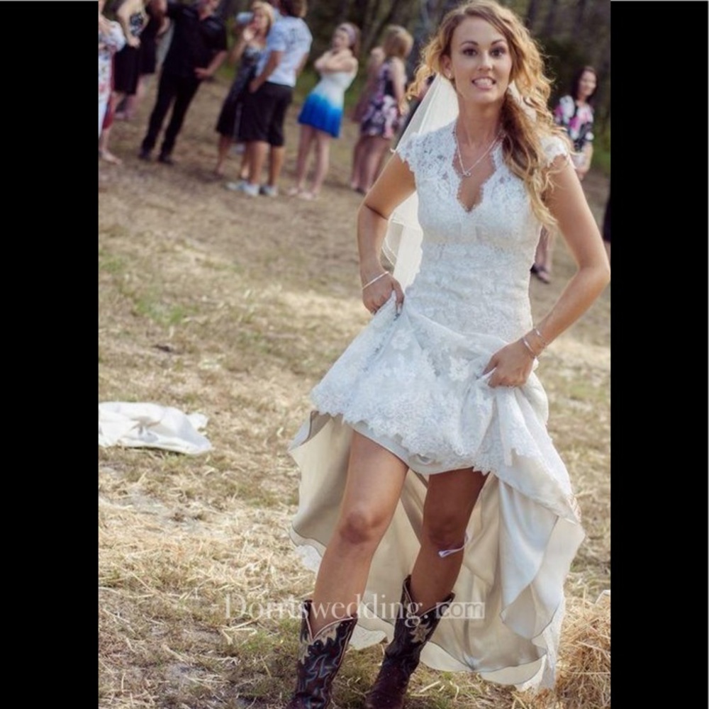 Allure 2455 size 10 wedding dress Rustic Country